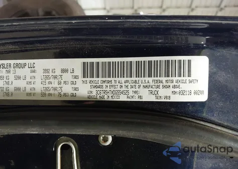 2013 Ram 2500 Tradesman из США, поврежденный, VIN 3C6TR5HTXDG554525